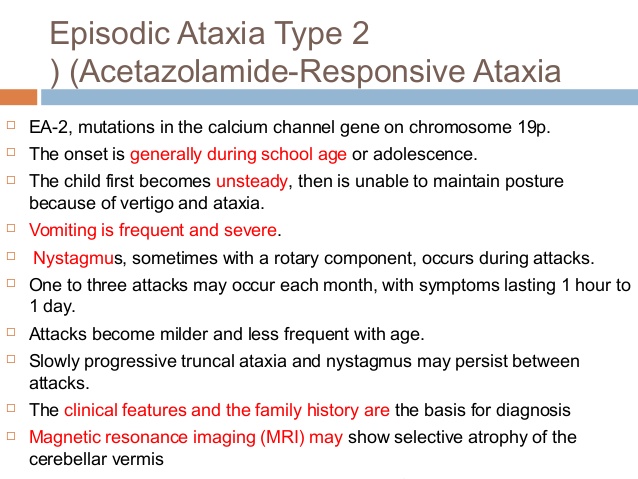 Episodic ataxia type ii test
